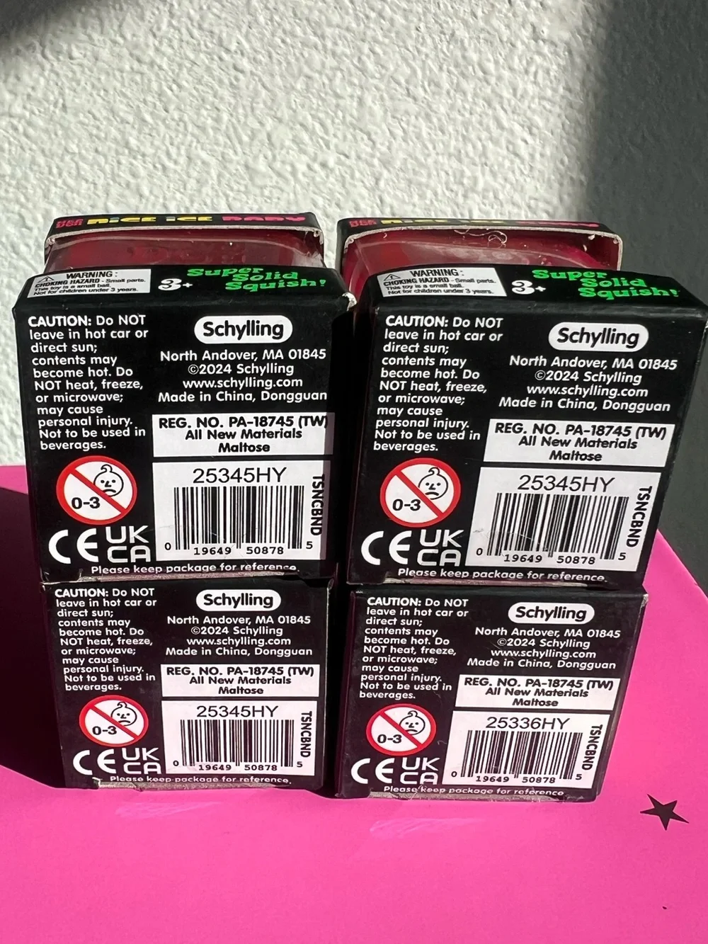 Needoh - All 4 pcs - Nice Ice Baby 2 Pink 1 Teal 1 Purple - sealed package